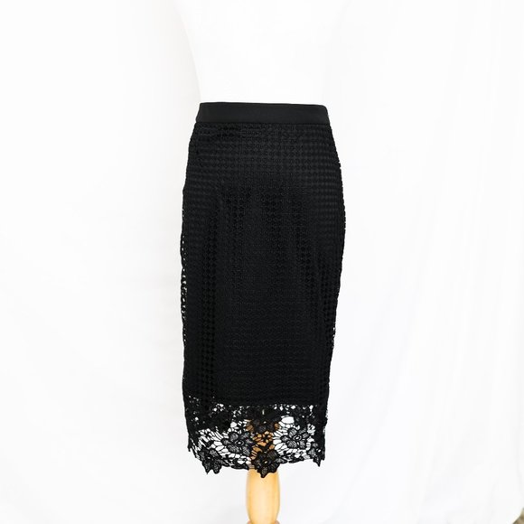 The Limited Dresses & Skirts - NWT The limited Lace/Crochet Black Pencil Skirt